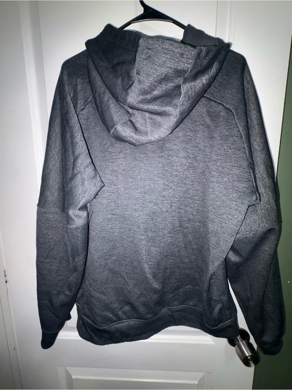 adidas Men’s Charcoal Crewneck Logo Hoodie Sweatshirt